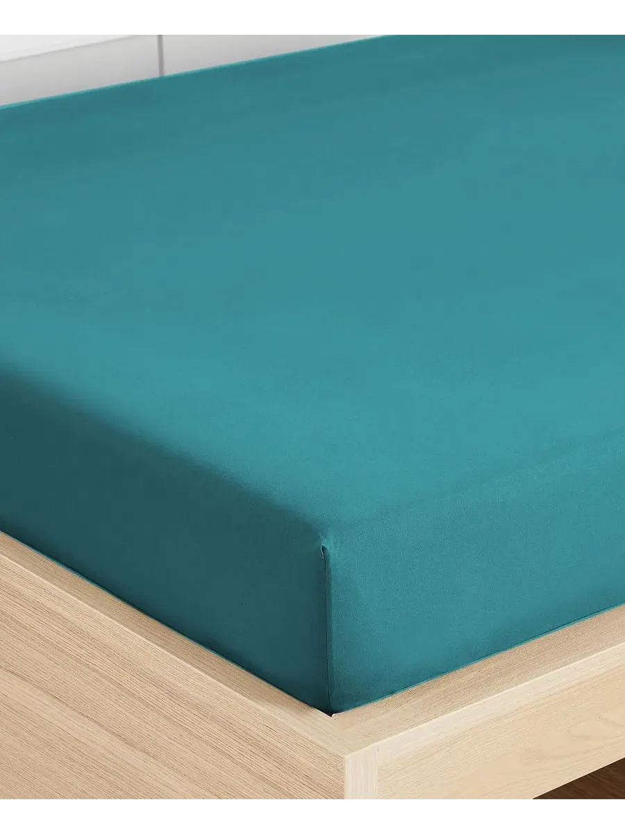 Плотный простыня на резинке из микрофибры, 1500 нитей, King Sweet Home Collection — изображение 4 из 4, бирюзовый