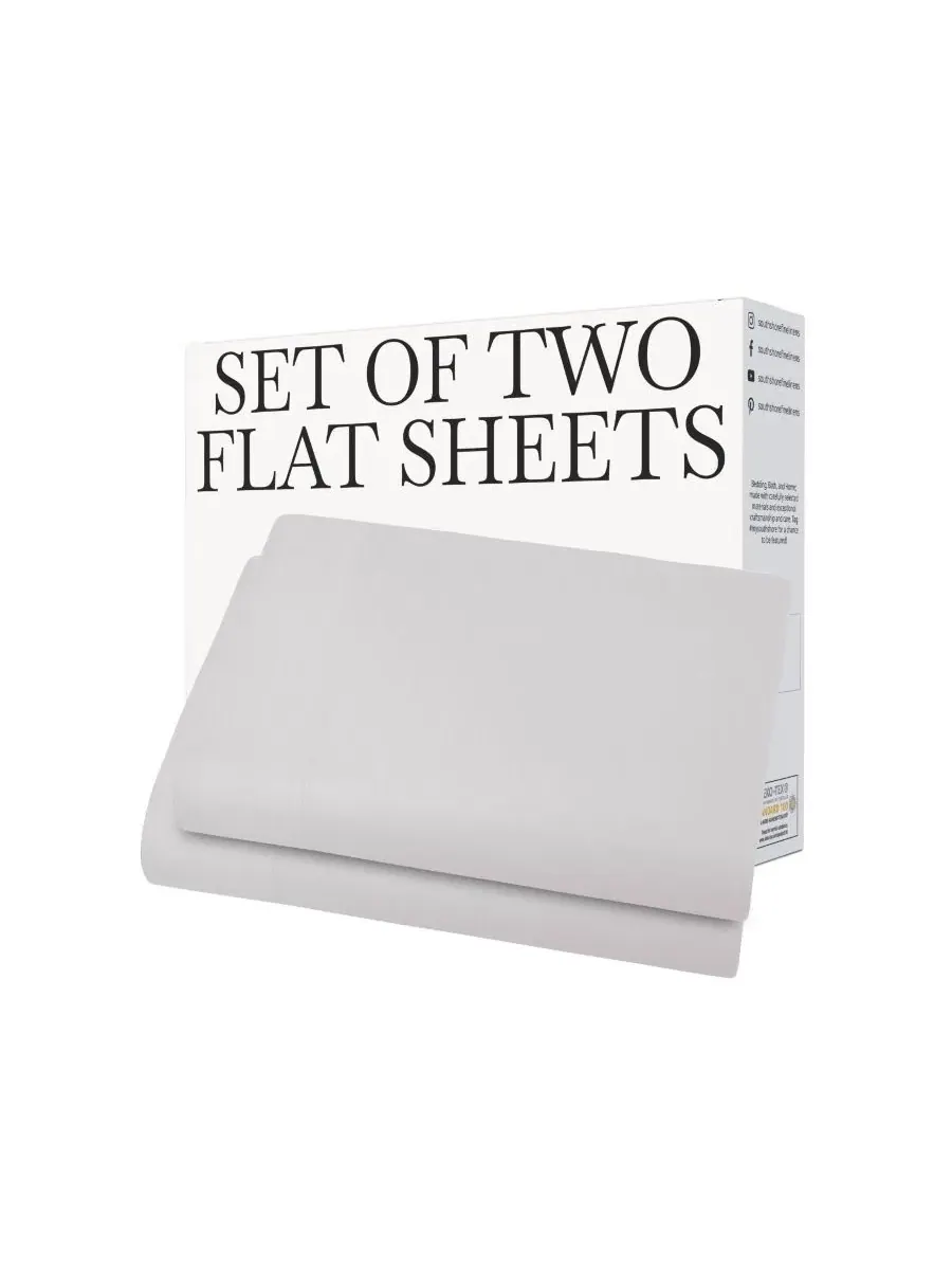 Комплект из 2 простыней, Queen Southshore Fine Linens — изображение 5 из 5, светлый серый