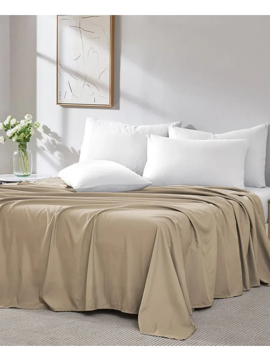 Комплект простыней 2 шт., Twin XL, из полиэстера Southshore Fine Linens — изображение 3 из 5, тауп