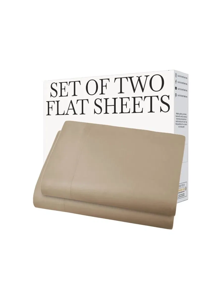 Комплект простыней 2 шт., Twin XL, из полиэстера Southshore Fine Linens — изображение 4 из 5, тауп