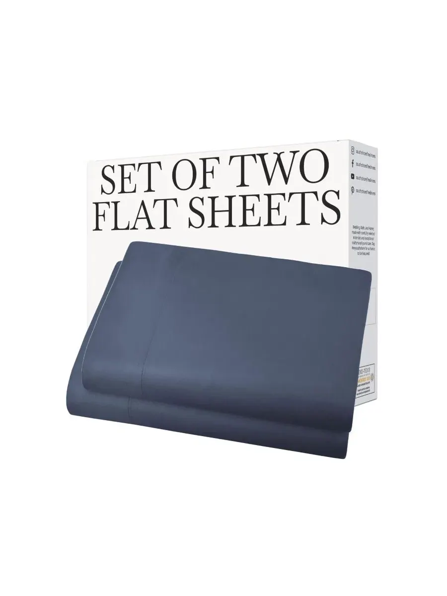 Комплект простыней 2 шт., Twin XL, 168×259 см, 100% полиэстер Southshore Fine Linens — изображение 4 из 5, синий