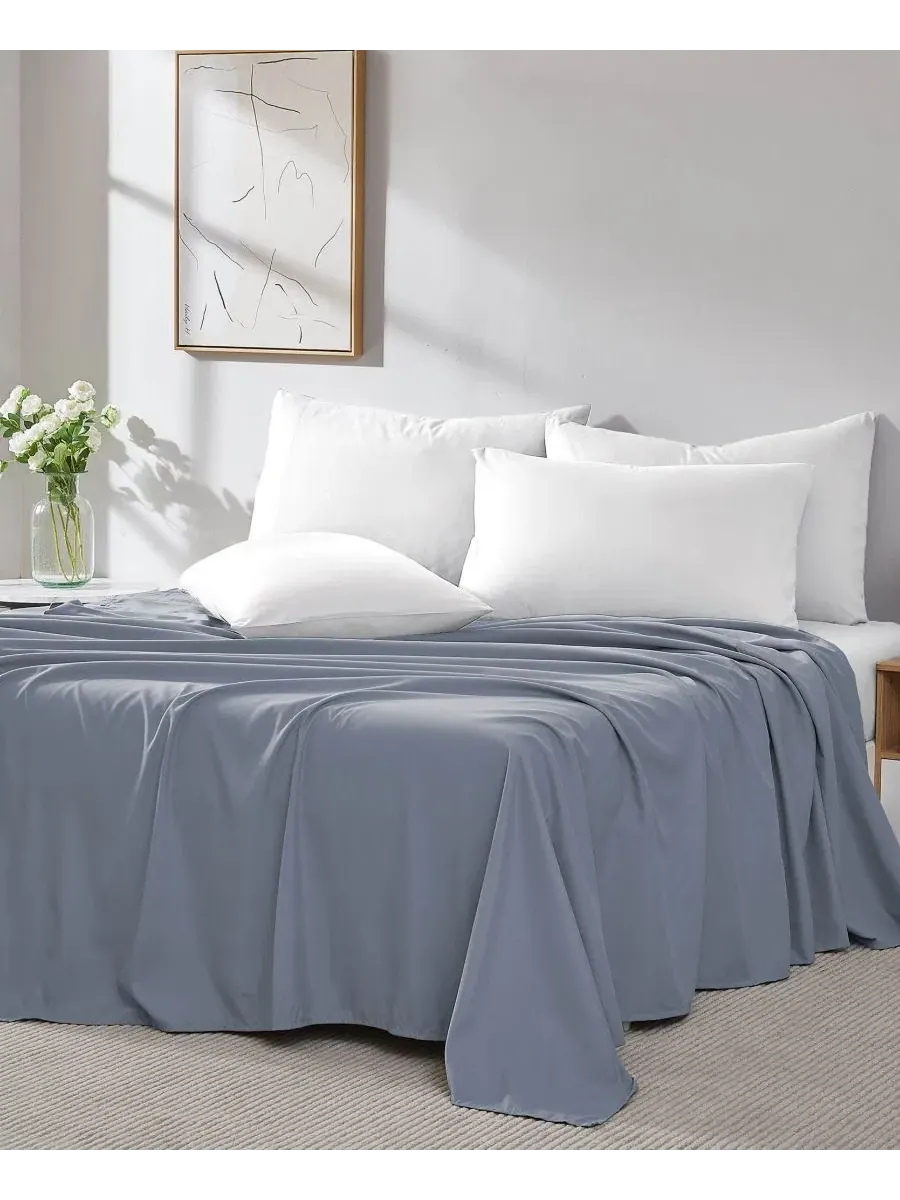 Комплект плоских простыней 2 шт., Twin XL Southshore Fine Linens — изображение 3 из 5, синий