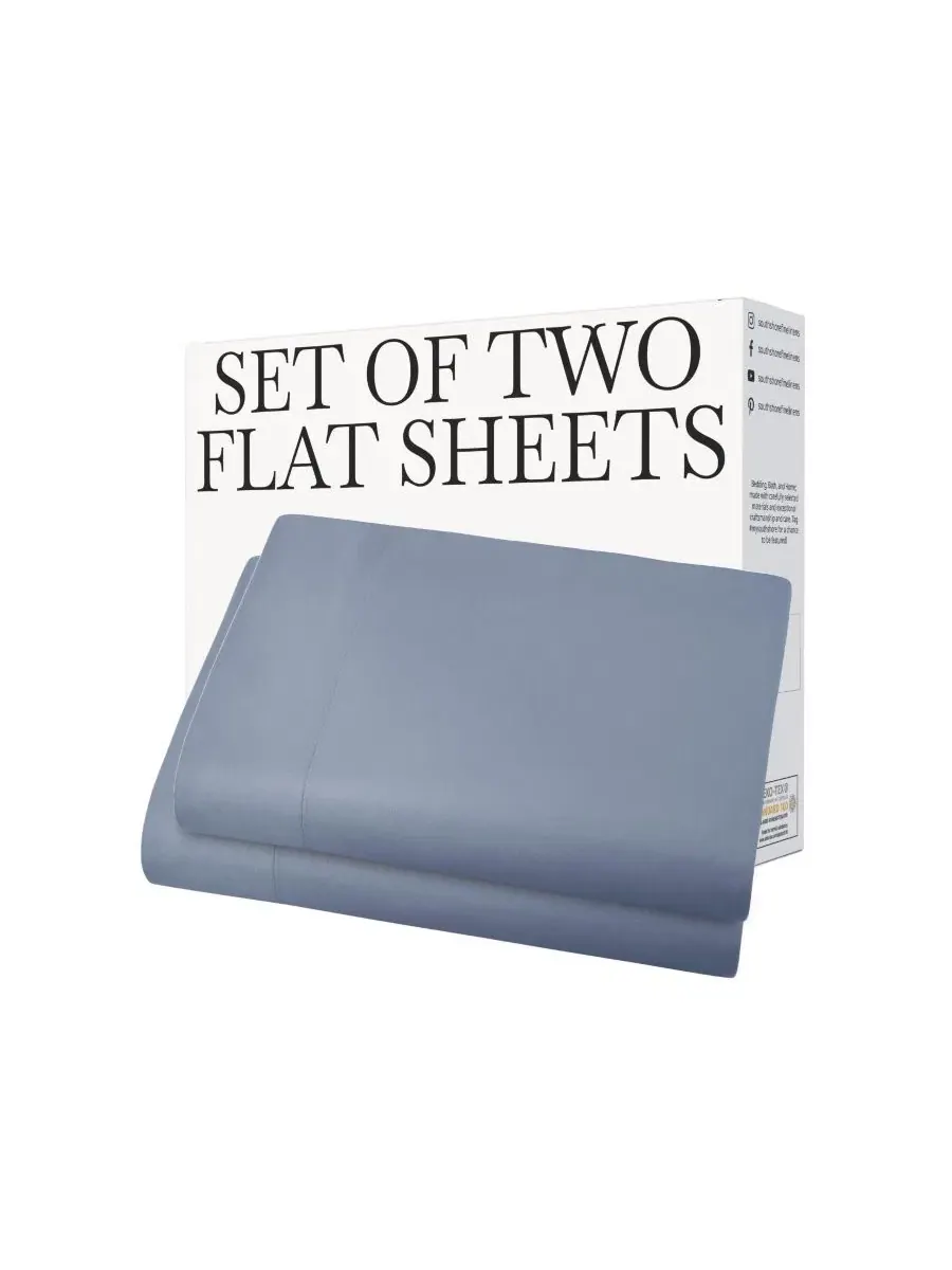 Комплект плоских простыней 2 шт., Twin XL Southshore Fine Linens — изображение 4 из 5, синий