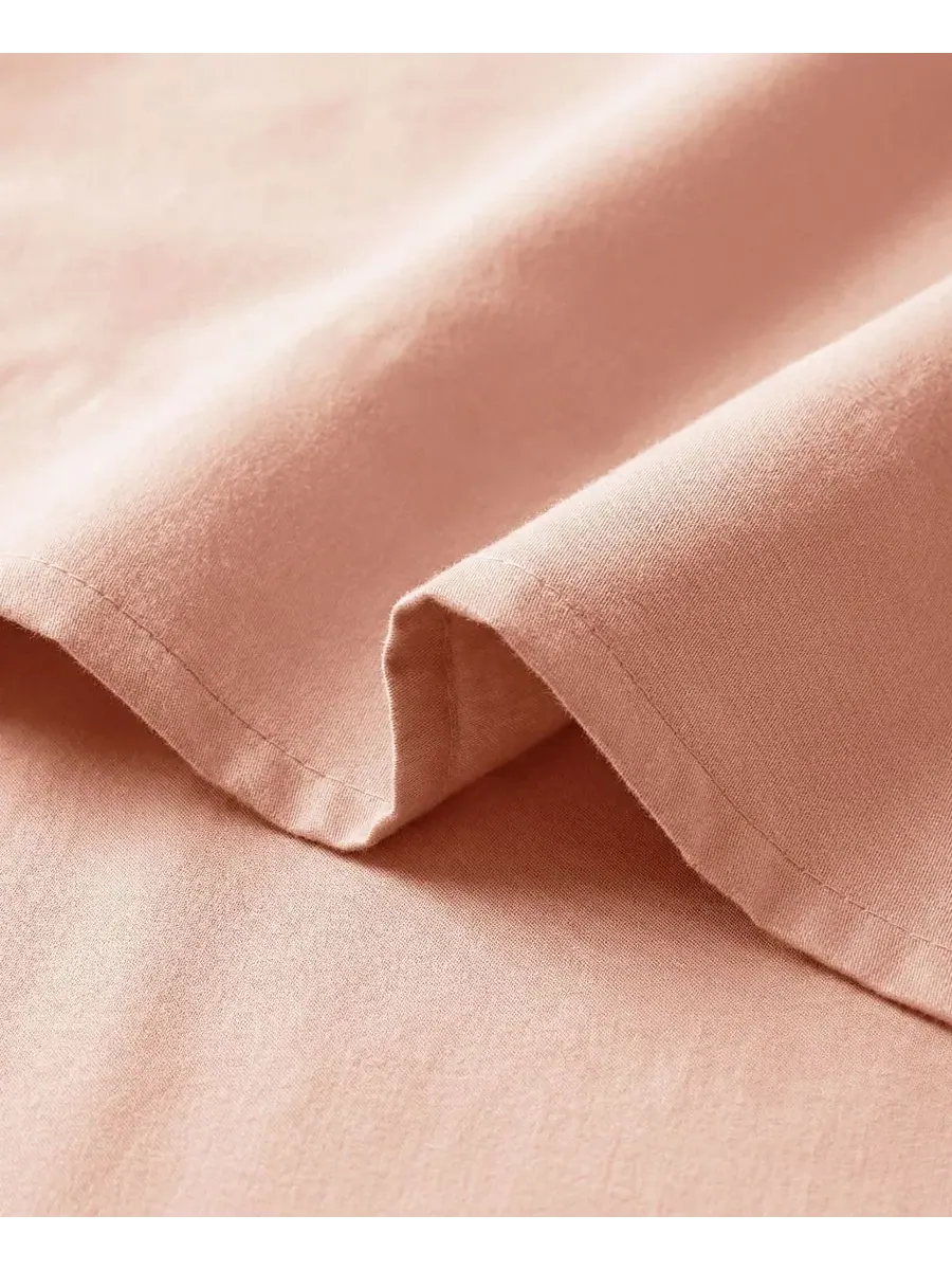 Комплект плоских простыней 2 шт., Twin XL Southshore Fine Linens — изображение 5 из 5, пудровый розовый