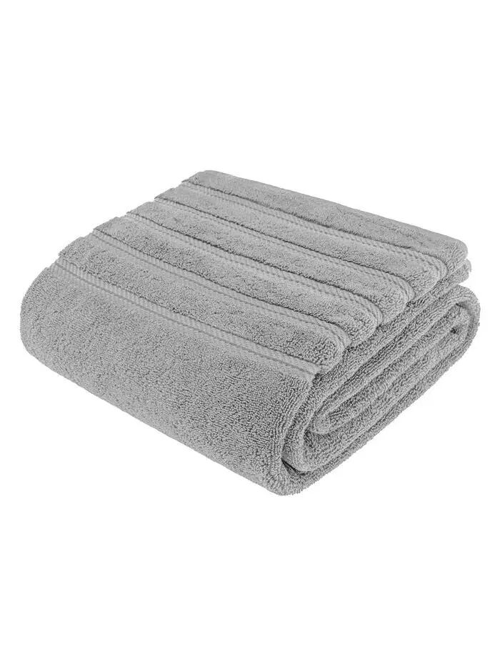 Большое банное полотенце American Soft Linen Edison Luxury из 100% турецкого хлопка — изображение 1 из 5, серый
