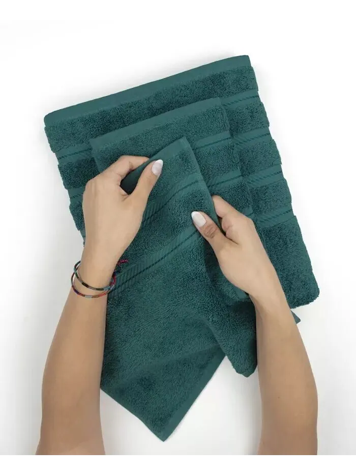 Большое банное полотенце American Soft Linen Edison Luxury из 100% турецкого хлопка — изображение 3 из 5, синий