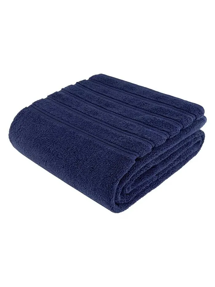 Большое банное полотенце American Soft Linen Edison Luxury из 100% турецкого хлопка — изображение 1 из 5, темно-синий