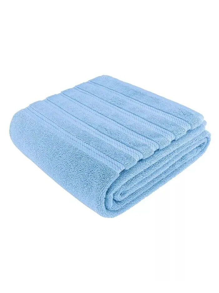 Большое банное полотенце American Soft Linen Edison Luxury из 100% турецкого хлопка — изображение 1 из 5, синий
