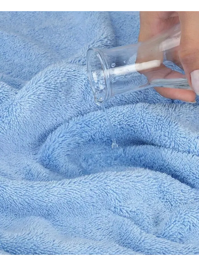 Большое банное полотенце American Soft Linen Edison Luxury из 100% турецкого хлопка — изображение 4 из 5, синий