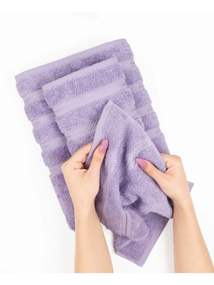 Банное полотенце Edison Luxury из 100% турецкого хлопка, 35"x70" American Soft Linen — изображение 3 из 5, фиолетовый