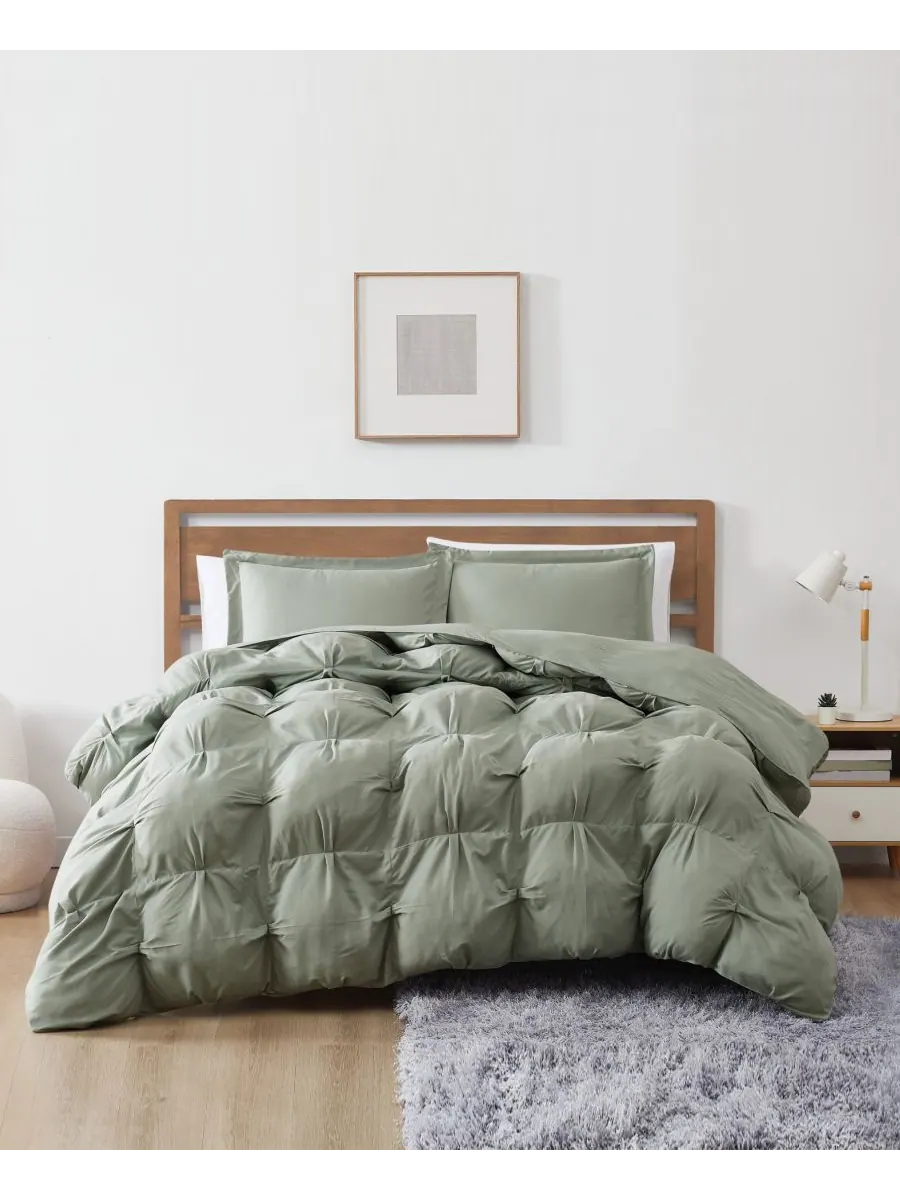 Комплект постельного белья Cloud Puffer из 2 предметов, размер Twin/Twin XL Truly Soft — изображение 6 из 6, зеленый