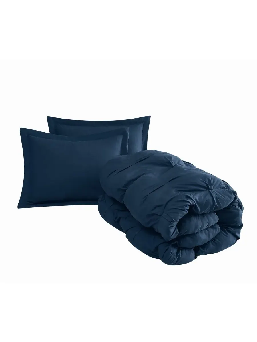 Комплект постельного белья Cloud Puffer из 2 предметов, размер Twin/Twin XL Truly Soft — изображение 4 из 5, темно-синий
