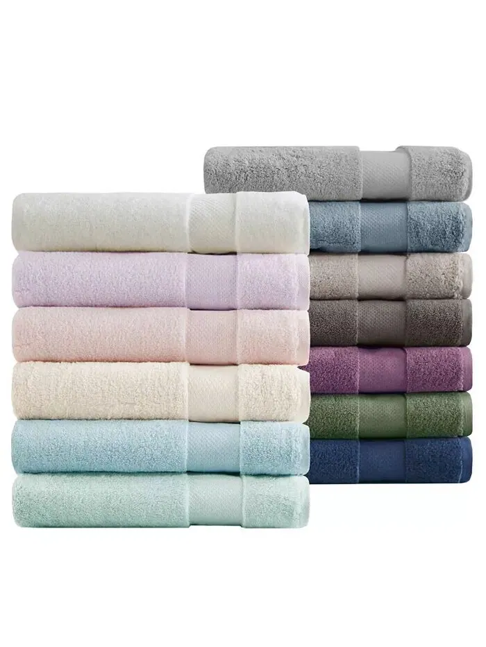 Набор банных полотенец Madison Park Signature из хлопка премиум-класса, 6 шт — изображение 5 из 6, морская пена