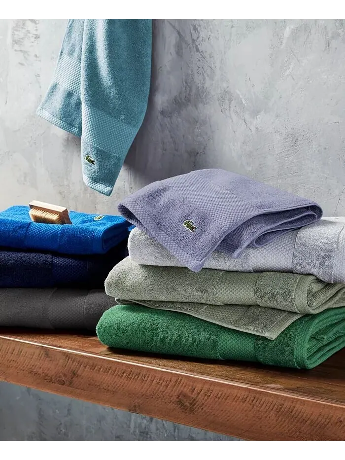 Набор полотенец Lacoste Home Lacoste Heritage Supima антимикробных хлопковых, 6 шт — изображение 3 из 12, темно-синий