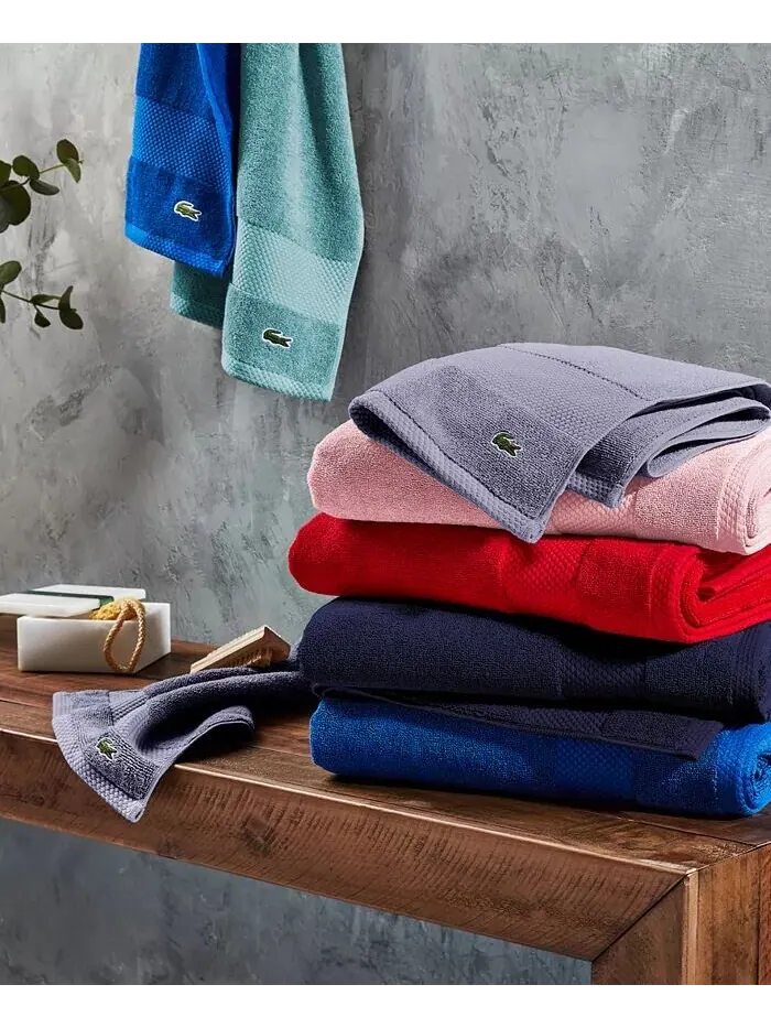 Набор полотенец Lacoste Home Lacoste Heritage Supima антимикробных хлопковых, 6 шт — изображение 2 из 12, белый