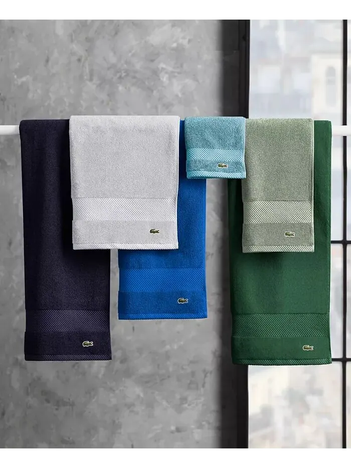Набор полотенец Lacoste Home Lacoste Heritage Supima антимикробных хлопковых, 6 шт — изображение 4 из 12, белый