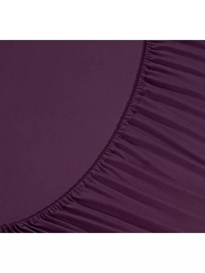 Роскошные наборы мягких однотонных простыней Elegant Comfort — изображение 3 из 9, фиолетовый