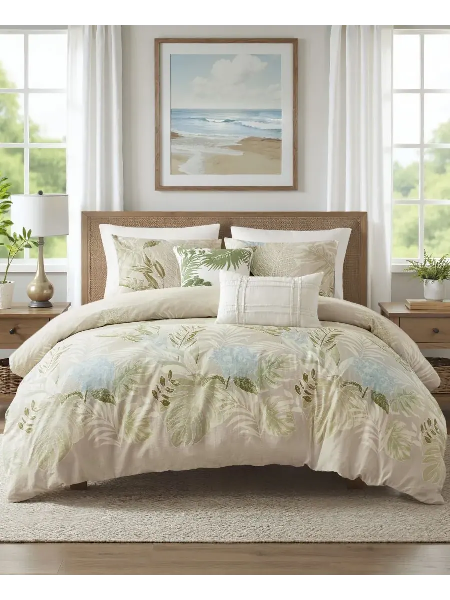 Комплект постельного белья Kiawah Island Cotton, 5 предметов, размер Full/Queen Harbor House — изображение 1 из 10, тауп