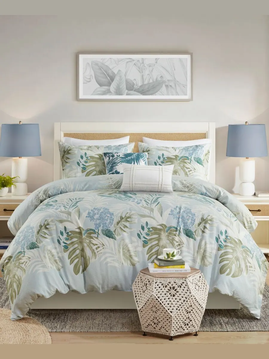 Комплект постельного белья Kiawah Island Cotton, 5 предметов, размер Full/Queen Harbor House — синий