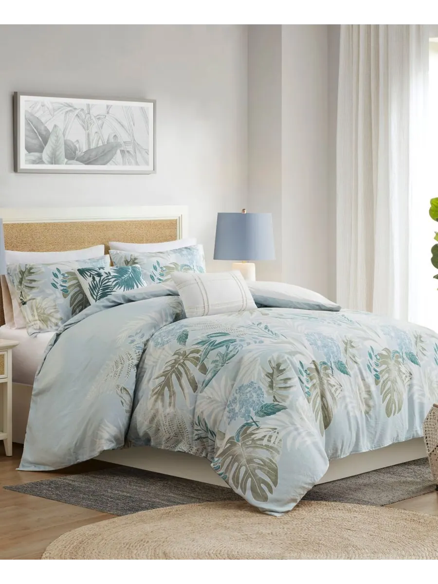 Комплект постельного белья Kiawah Island Cotton, 5 предметов, размер Full/Queen Harbor House — изображение 2 из 8, синий