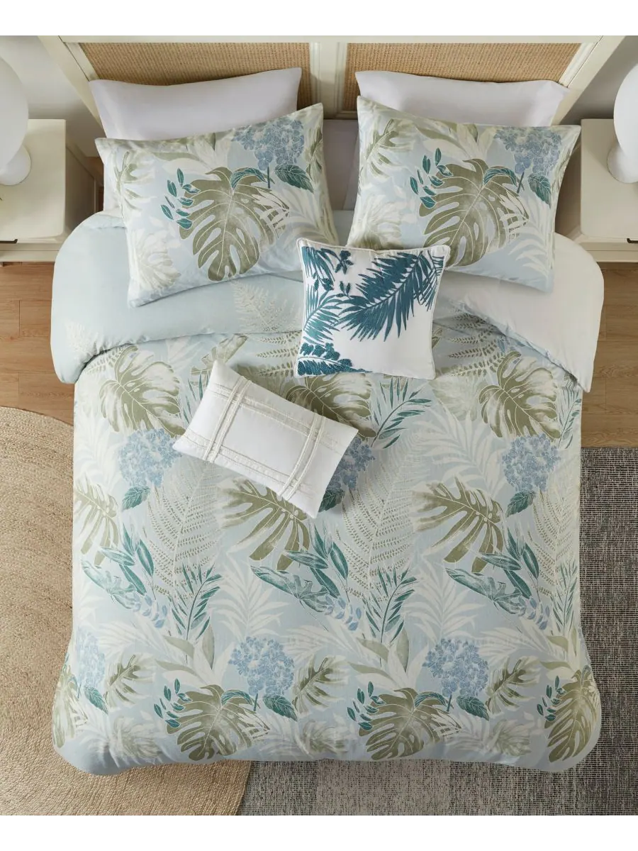 Комплект постельного белья Kiawah Island Cotton, 5 предметов, размер Full/Queen Harbor House — изображение 5 из 8, синий