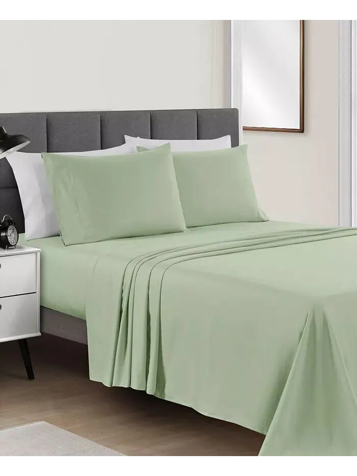 Наборы твердых простыней из микрофибры Fairfield Square Collection — изображение 3 из 3, светлый зеленый