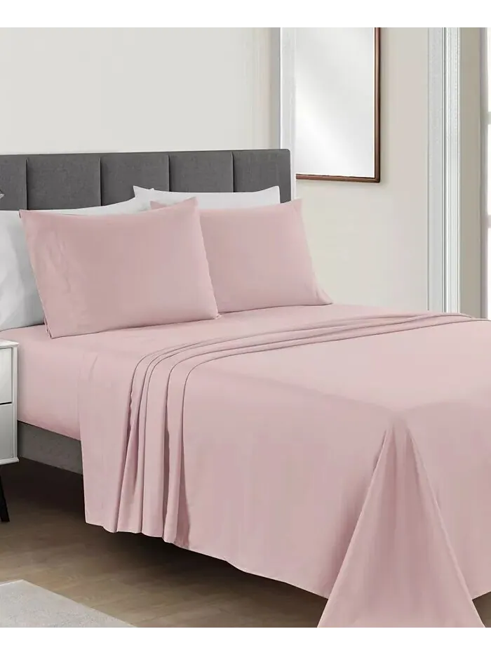 Наборы твердых простыней из микрофибры Fairfield Square Collection — изображение 3 из 3, пудровый розовый