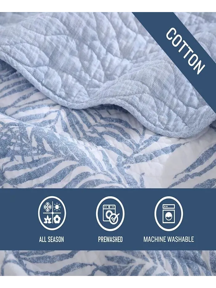 Комплект одеял Tommy Bahama Palm Day Tommy Bahama Home — изображение 6 из 8, синий