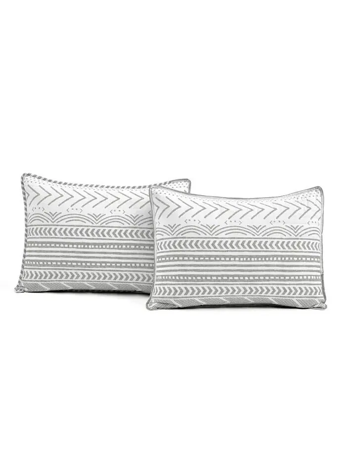Комплект одеял Hygge Geo Lush Décor — изображение 3 из 8, серый белый