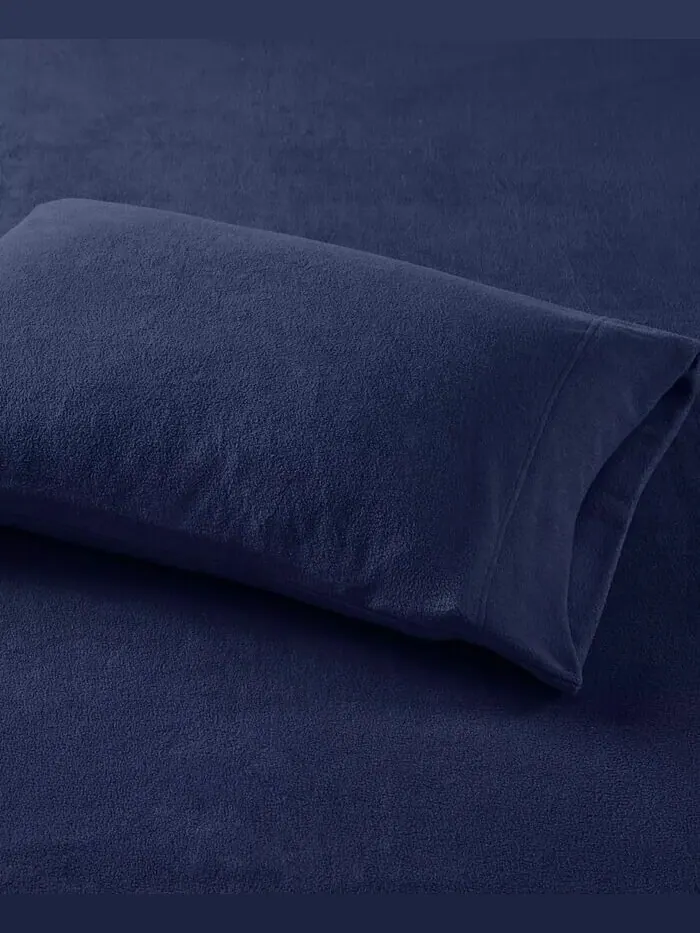 Комплекты простыней из микрофлиса Sleep Philosophy — изображение 3 из 4, темно-синий