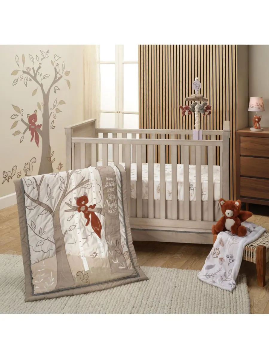 Комплект постельного белья для детской кроватки Treetop Fox Woodland Tree Nursery из 3 предметов — коричневый