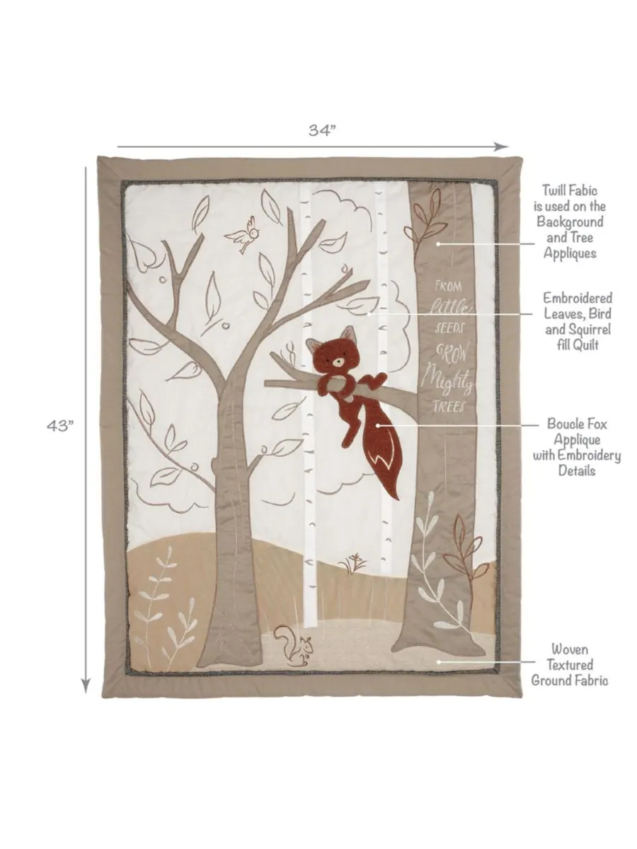 Комплект постельного белья для детской кроватки Treetop Fox Woodland Tree Nursery из 3 предметов — изображение 8 из 10
