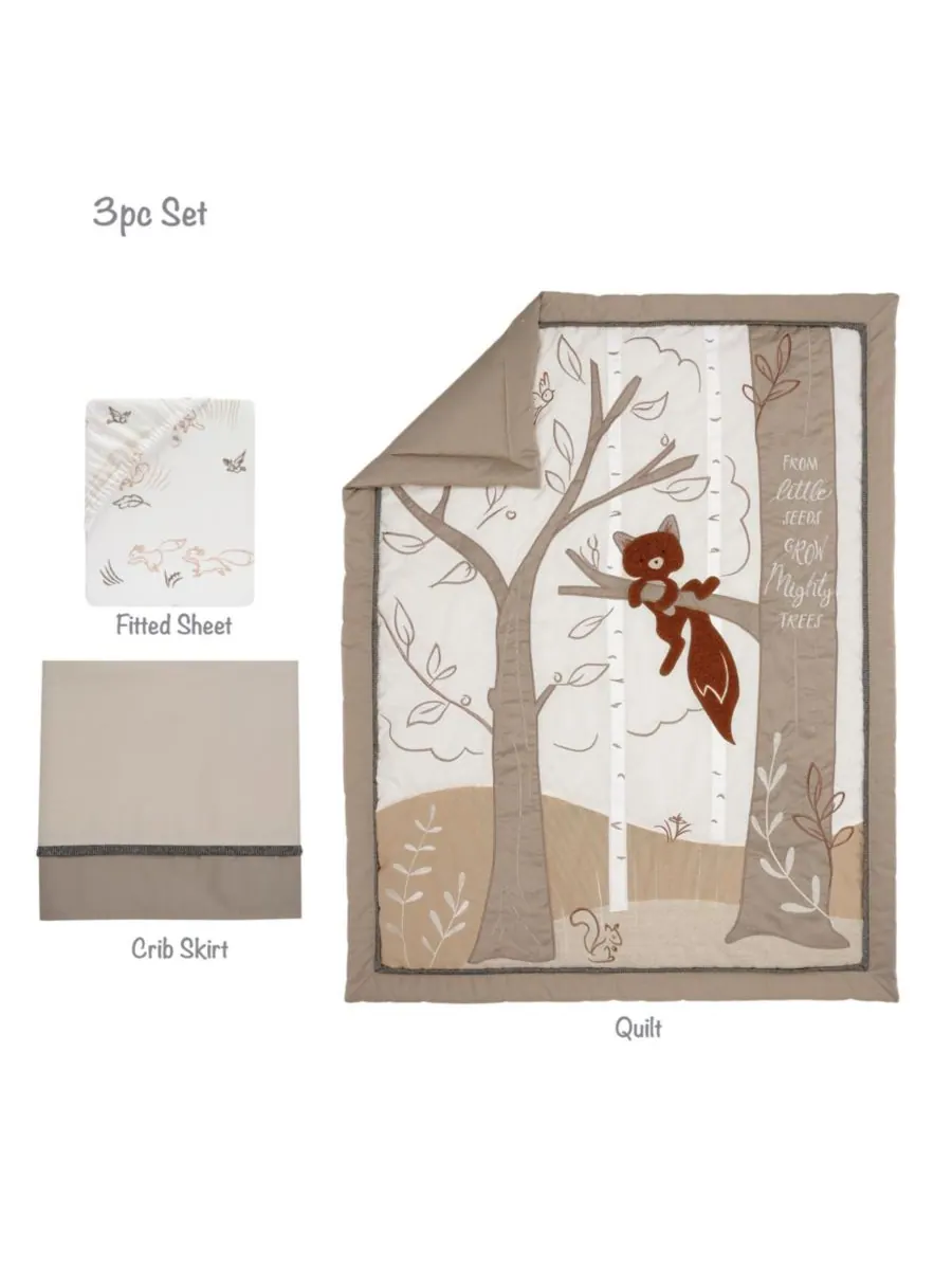 Комплект постельного белья для детской кроватки Treetop Fox Woodland Tree Nursery из 3 предметов — изображение 9 из 10