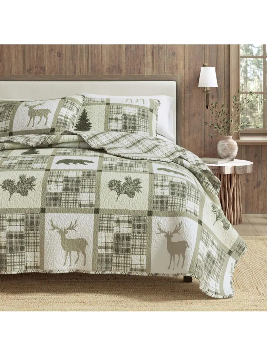 Комплект постельного белья Rustic Lodge All-Season из 3 предметов Linery & Co, цвет stonehurst