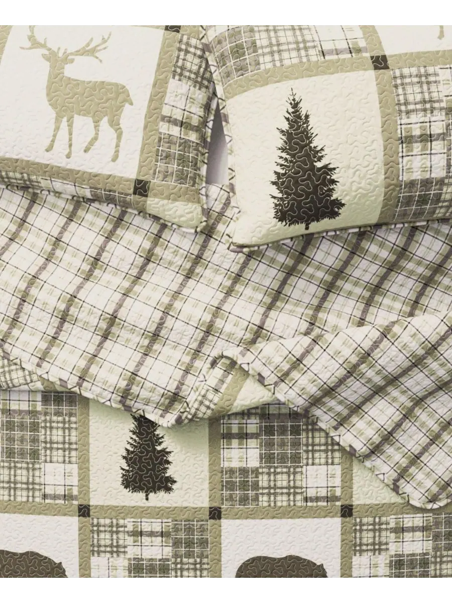 Комплект постельного белья Rustic Lodge All-Season из 3 предметов Linery & Co, цвет stonehurst — изображение 6 из 10
