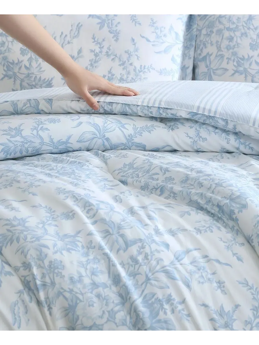 Комплект постельного белья Bedford Cotton, 3 предмета, двусторонний, размер King Laura Ashley — изображение 5 из 9