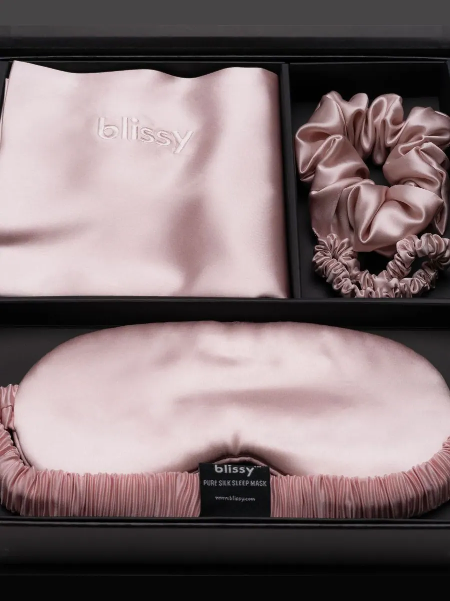 Комплект из 4 предметов Pure Silk Dream, стандартный размер BLISSY, Pink, Standard Pillowcase — изображение 3 из 3, розовый