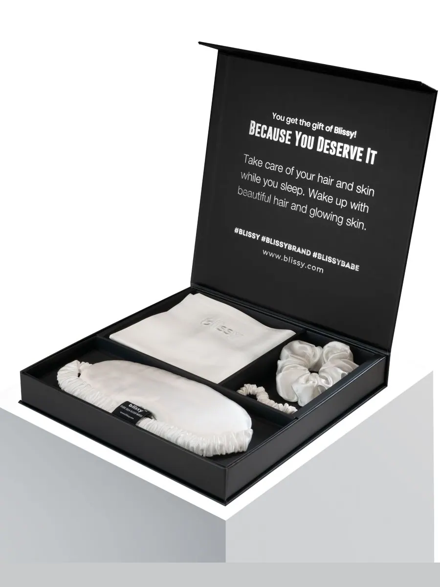 Комплект из 4 предметов Pure Silk Dream, стандартный размер BLISSY, White, Standard Pillowcase — изображение 2 из 5, белый