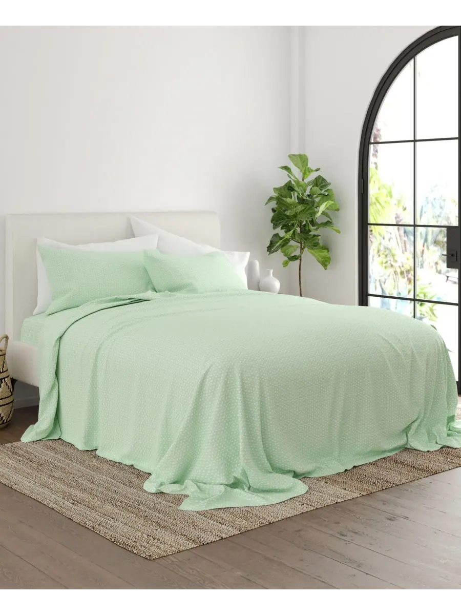 Комплект постельного белья Boho & Beyond Premium Ultra Soft Pattern из 3 предметов, размер Twin — изображение 6 из 9, зеленый