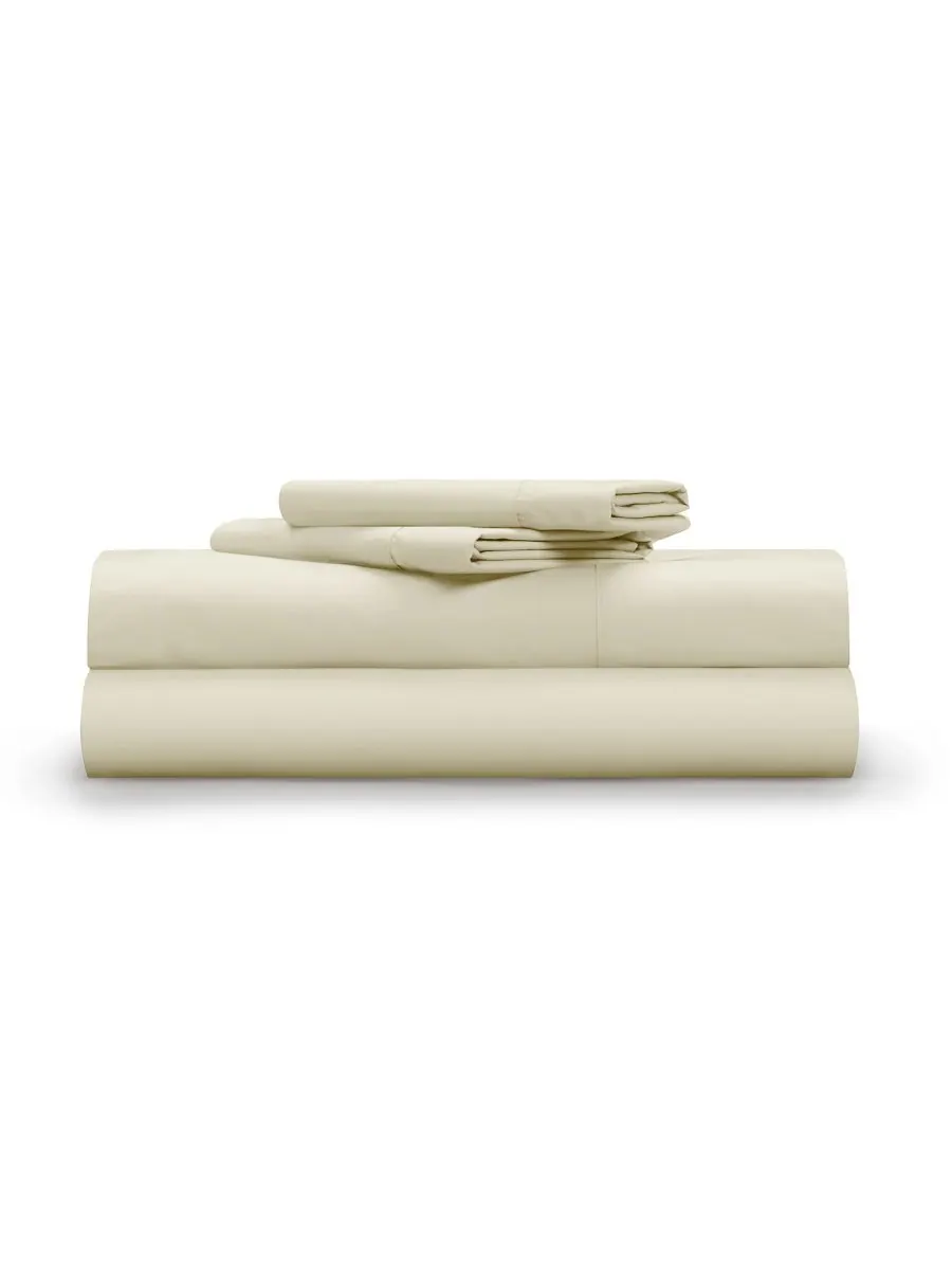 Классический комплект постельного белья Classic Cool Crisp из 4 предметов, размер Full Pillow Gal — бежевый