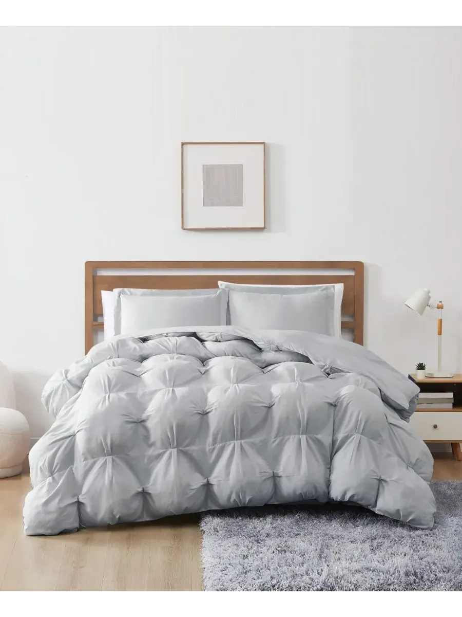 Комплект постельного белья Cloud Puffer из 3 предметов, размер Full/Queen Truly Soft — изображение 6 из 6, серый