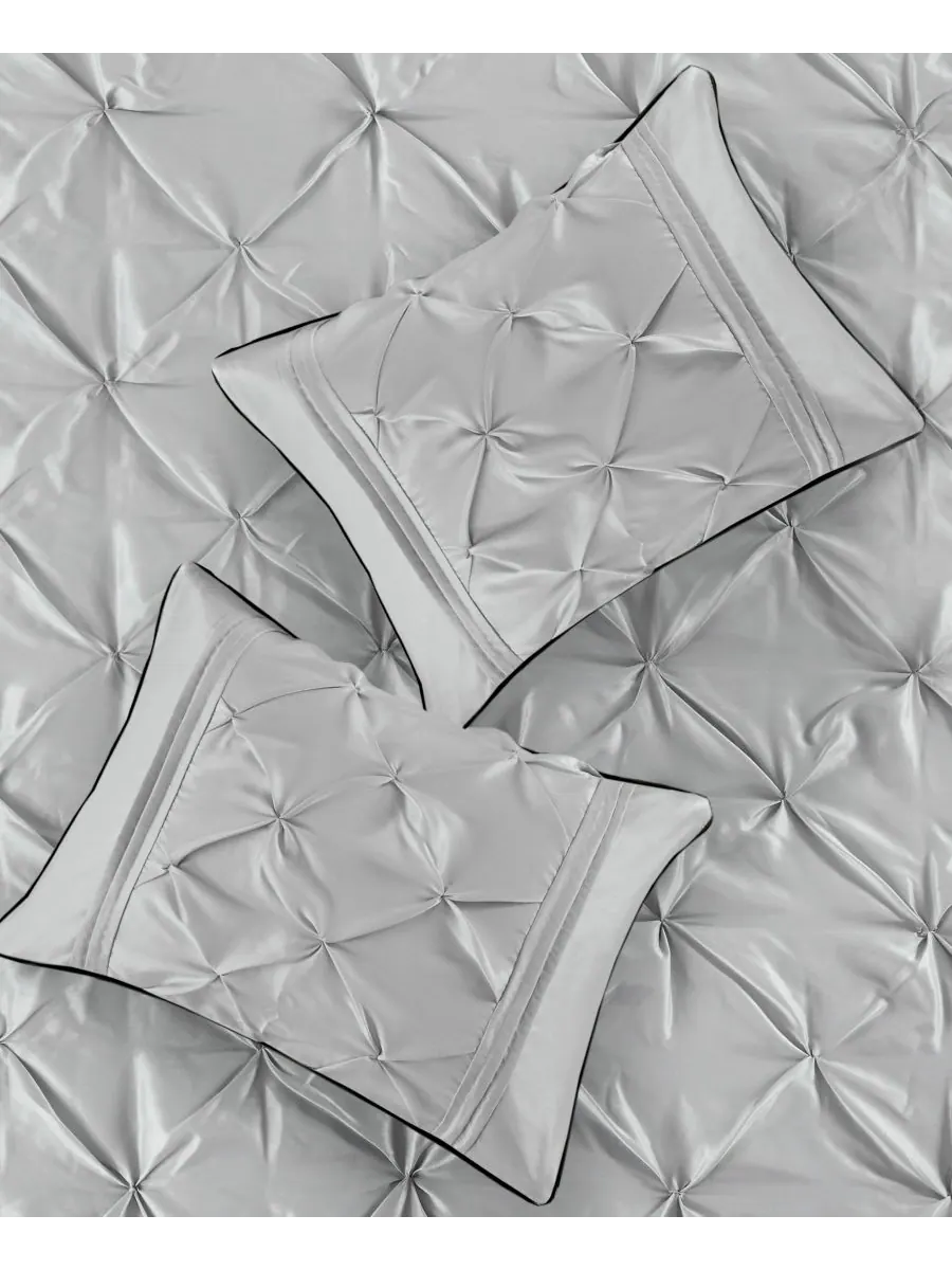 Комплект постельного белья Laurel Tufted из 7 предметов, размер King Madison Park — изображение 7 из 10, серый