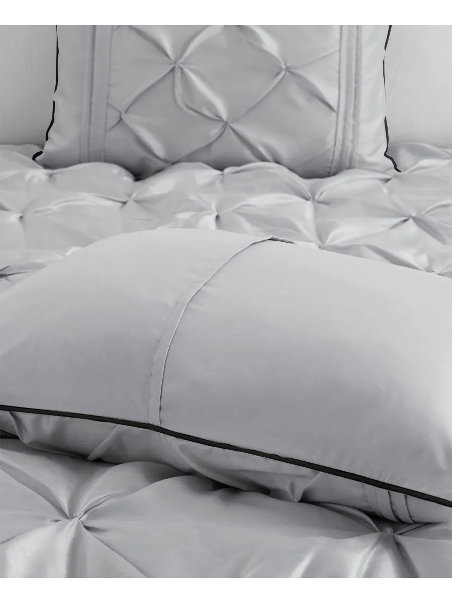 Комплект постельного белья Laurel Tufted из 7 предметов, размер King Madison Park — изображение 9 из 10, серый