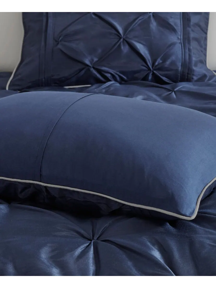 Комплект постельного белья Laurel Tufted из 7 предметов, размер King Madison Park — изображение 9 из 10, темно-синий