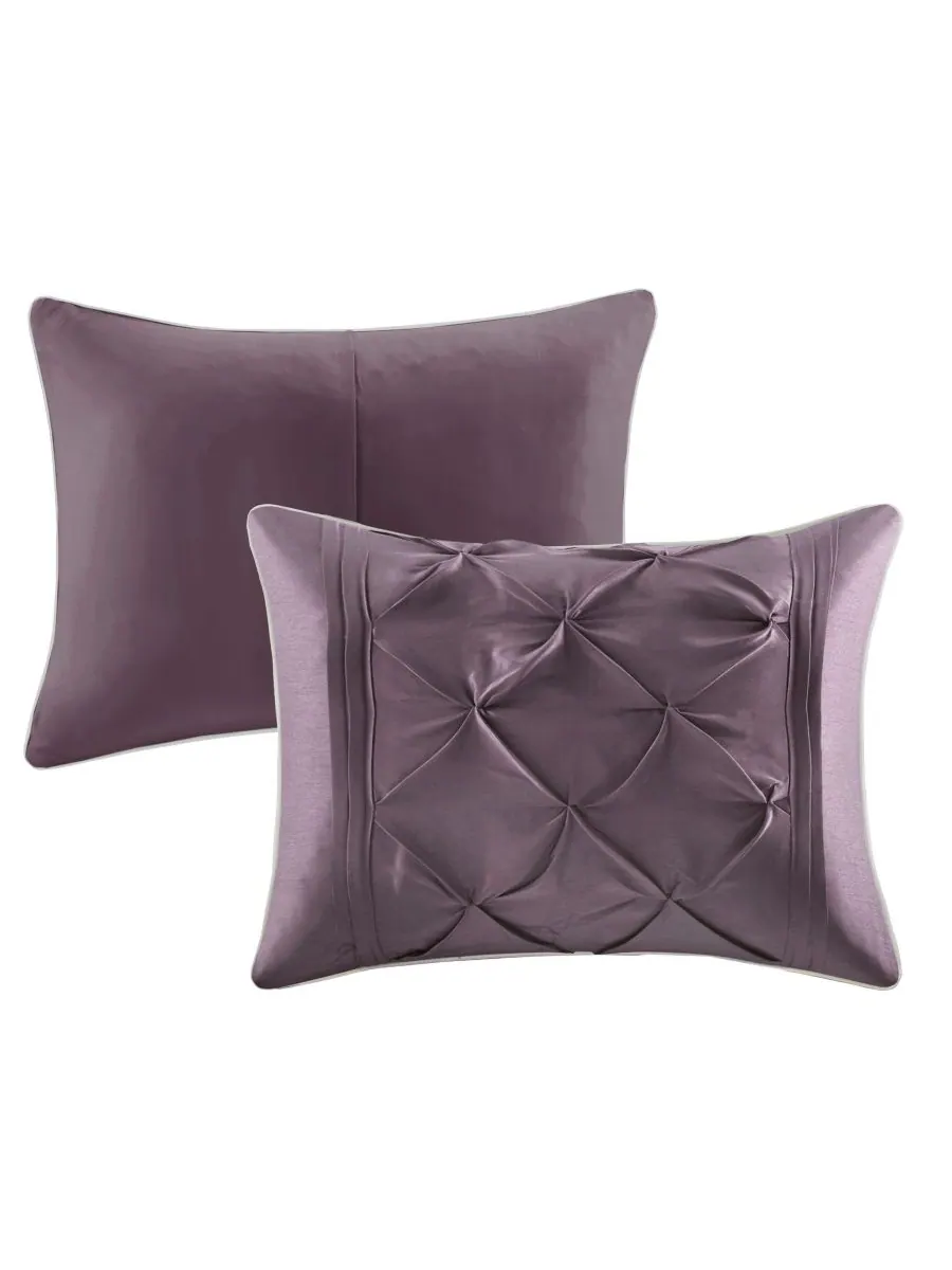 Комплект постельного белья Laurel Tufted из 7 предметов, размер King Madison Park — изображение 5 из 10, сливавый