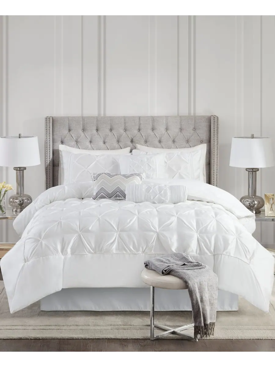 Комплект постельного белья Laurel Tufted из 7 предметов, размер King Madison Park — изображение 1 из 5, белый