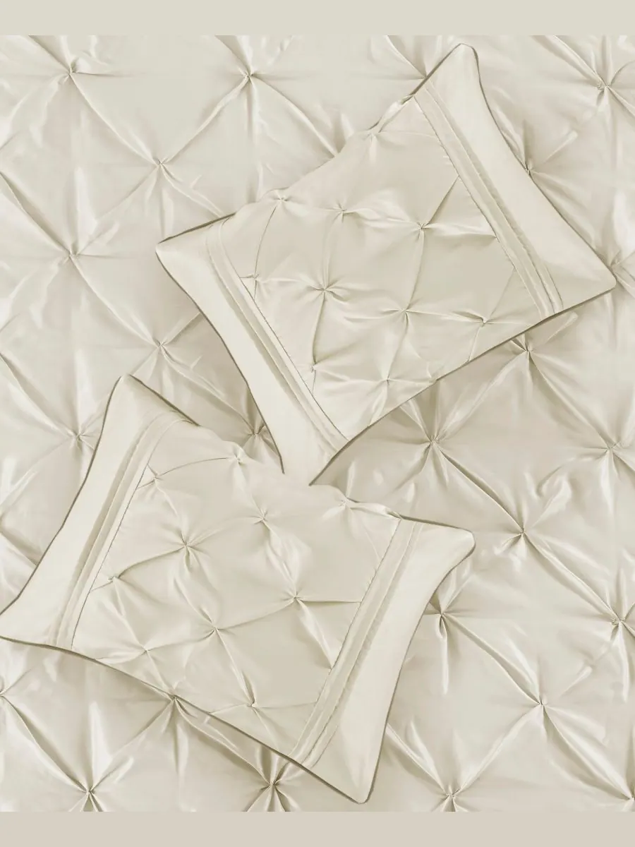 Комплект постельного белья Laurel Tufted из 7 предметов, размер King Madison Park — изображение 6 из 10, белый