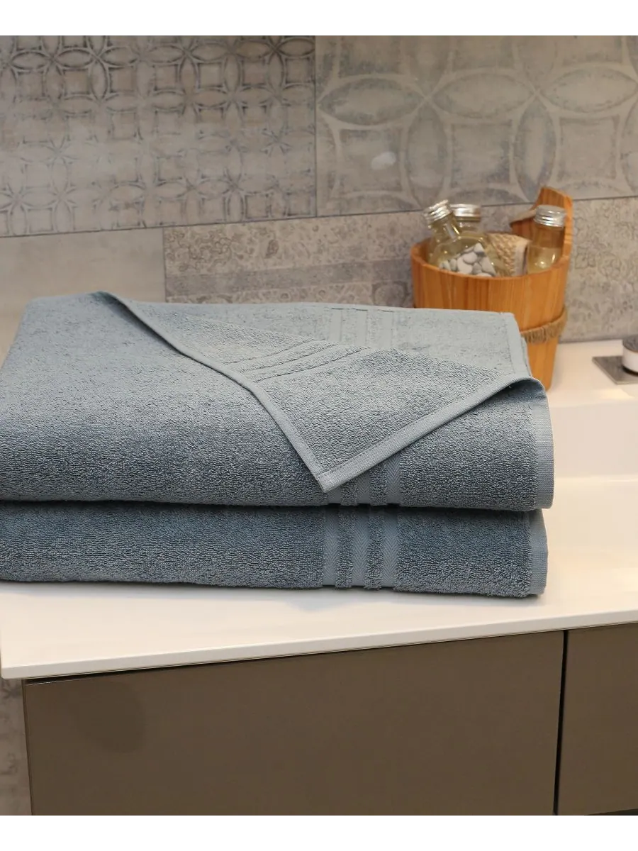 Набор банных принадлежностей denzi из 2 предметов Linum Home — изображение 2 из 3, светлый синий