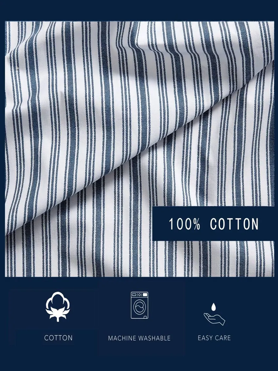 Комплект постельного белья coleridge stripe из хлопкового перкаля, 4 предмета, размер king. Nautica — изображение 3 из 5