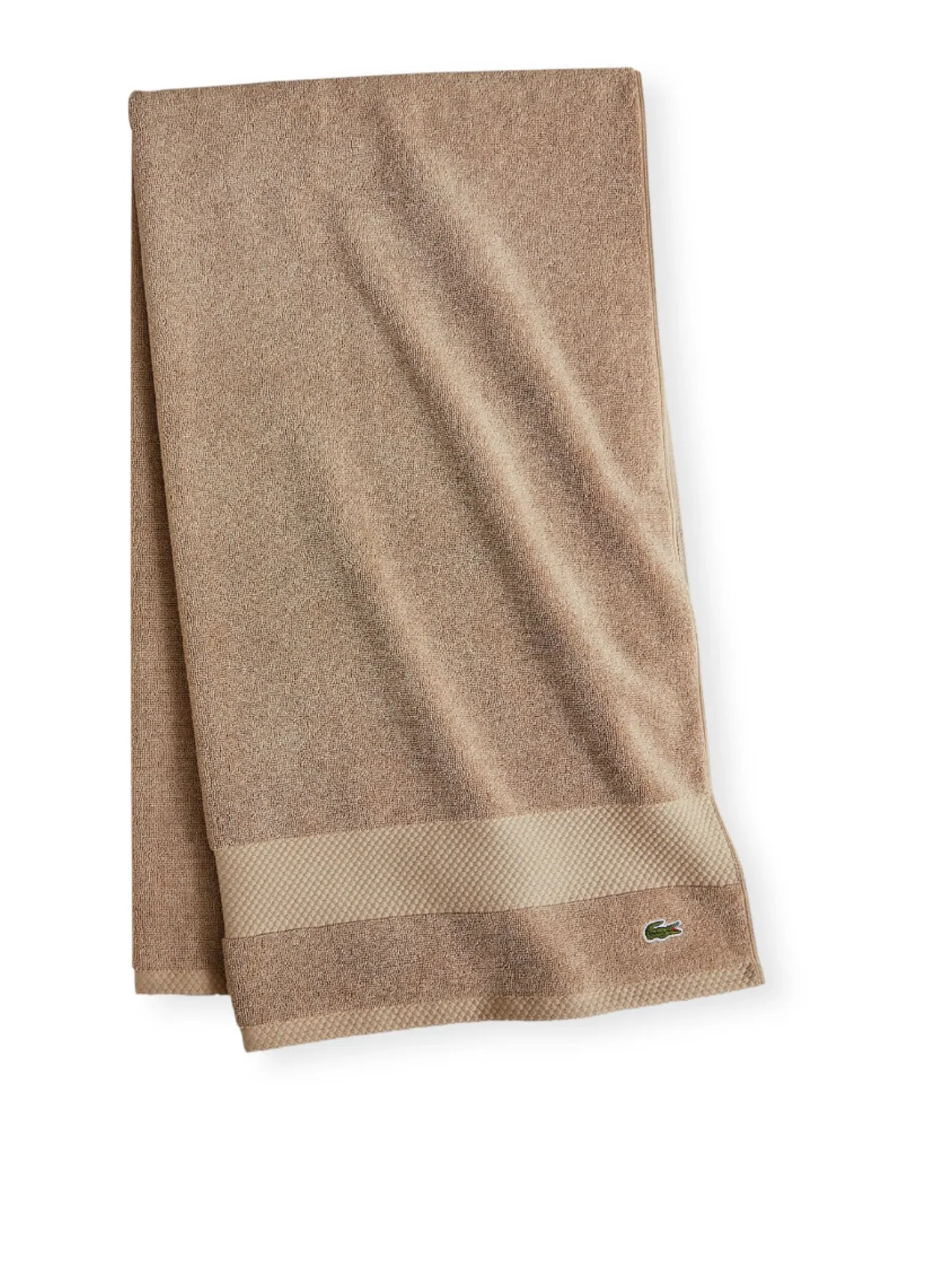Антимикробное банное полотенце Heritage из хлопка Supima, 76,6 см x 137 см Lacoste Home, Sand, Bath — изображение 1 из 1